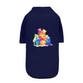 Yummy Gummy Dog Tee (Color: Navy, size: XS)