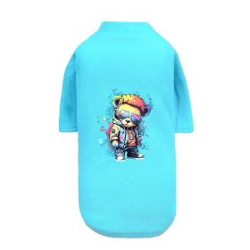 Punk Brats Dog Tee (Color: Teal, size: MD)