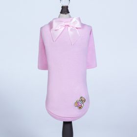Baby Bear Dog  Tee (Color: Baby Pink, size: MD)
